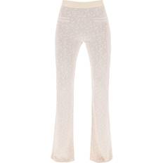 Guld Byxor Palm Angels Monogram Lurex Stickade Byxor - Polyester