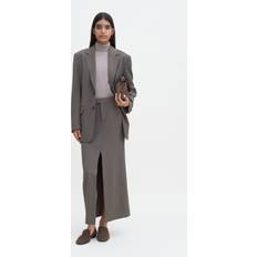 Gray Skirts Filippa K Long Tailored Skirt