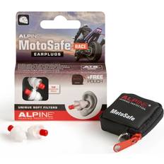 White Motorcycle Accessories Alpine MotoSafe Race Earplugs - High Protection Filter