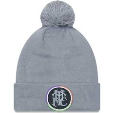 New Era Men's Gray Tottenham Hotspur Flock Cuffed Knit Hat with Pom