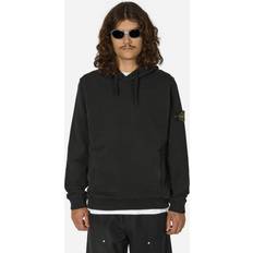 Stone Island Logo Hoodie Med Fleece Interiør - Sort