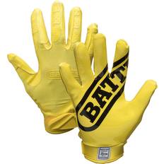 American Football Battle Adult DoubleThreat Receiver Gloves, Men's, XXL, Yellow/Yellow