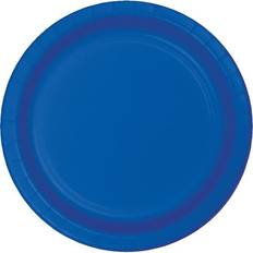 Crystal Clear Disposable Plates Group Cobalt Blue 96-pack