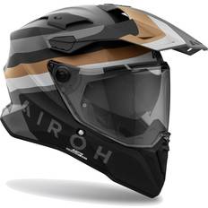 Gold Motorcycle Helmets Airoh Commander Ii Doom Off-road Helmet