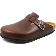 Birkenstock Brown Low Shoes Birkenstock Men's Boston Grip Leather Clog, Vintage Wood Roast, (US 12-12.5)