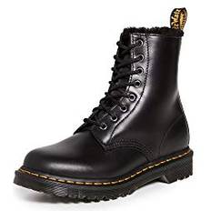 Dr. Martens Bottines à la Cheville Dr. Martens 1460 Serena Kunstpelz Stiefel Damen Grau Schwarz