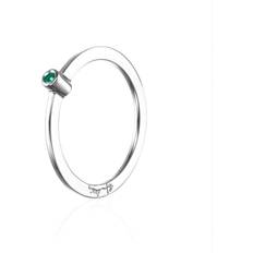 Smaragder Ringar Efva Attling Micro Blink Green Emerald Ring Silver 18.50 mm