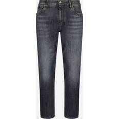 Dolce & Gabbana Herren Jeans Dolce & Gabbana Gabbana-Logo Embroidery Jeans Blu-Uomo