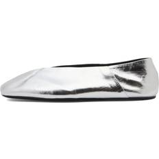 Damen - Silber Ballerinas Jil Sander 10mm Hohe Lamélederballerinas