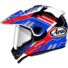 Arai Tour-X5 Trail Motocross Helm, weiss-rot-blau, Größe für Männer