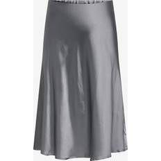 Käärittävä Hameet Only Satin Calf Skirt - Harmaa