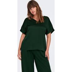 5XL - Mujer Blusas Only Blusa 'CARBRYNJA' - verde oscuro