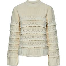Y.A.S Dam Tröjor Y.A.S Tröja yasTimu LS Knit Pullover Beige