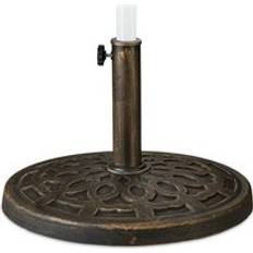 Iron Parasol Bases Relaxdays Parasol Stand For Umbrella Poles Diameter 38-50 mm Weatherproof Ø 49.5 cm Brown