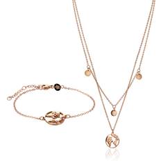 Or Rose Parures de bijoux Set aus Halskette und Armband für Frauen Amelia Parker Wanderlust Doré