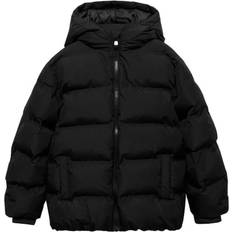 Mango Hood quilted coat black Kids MANGO KIDS Black