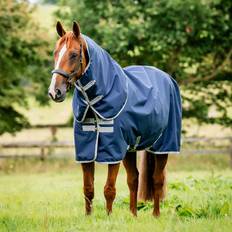 Horseware Utetäcke med Hals Amigo Ripstop 900 Plus Marinblå/Grå "140cm 6'3"