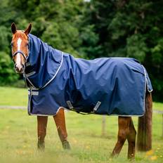 Horseware Outdoor Blanket with Neck Cover Amigo Ripstop 900D Plus Turnout - Bleu
