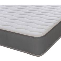 EXtreme comfort ltd Cooltouch Essentials Wave 18 cm Deep Grey Border Quilted Hybrid Mattress 2 ft6 by 5 ft9 - White / Junior Coil Spring Matress