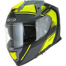 Rocc 341, full face helmet color: Matt Black/Grey/Neon-Yellow