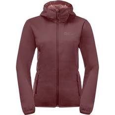 Dam - Friluftsjackor - Orange Jack Wolfskin Women's Windhain Hoody Softshelljacka Färg lila/röd