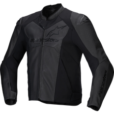 Motorcycle Equipment Alpinestars Faster V3 Airflow perforierte Motorrad Leder-/Textiljacke, schwarz, Größe für Männer