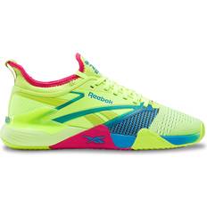 Green - Unisex Gym & Training Shoes Reebok Nano Court Training Shoe Women's Lime Green/Aqua/Pink Sneakers