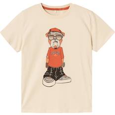 Beige T-shirts Barnkläder Name It kids T-shirt nkmOklokken SS Top Box Beige