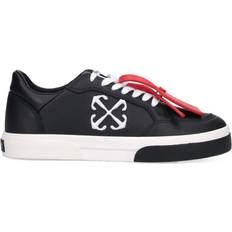 Off-White Man Schoenen Off-White Low Vulcanized Leren Sneakers - Zwart