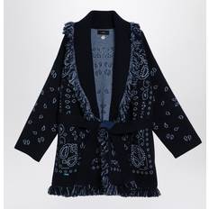 Cashmere Cardigan Alanui Bandana Maglioni Blu Donna