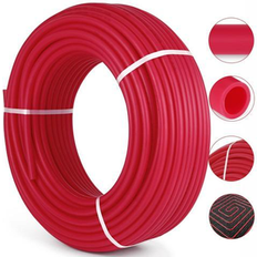 Válvulas de retención VEVOR 3/4" X 300Ft PEX Tubing Oxygen Barrier O2 EVOH Pex-B Red Hydronic Radiant Floor Heat Heating System Pex Pipe Pex Tube (3/4" O2-Barrier, 300Ft/Re