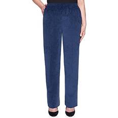 Corduroy Pants Alfred Dunner womens Women's Classic Corduroy Pull-on Average Length Casual Pants, Navy