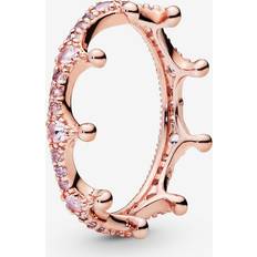 Pandora Men Rings Pandora FINAL SALE Pink Sparkling Crown Ring 14k Rose gold-plated unique metal blend Man-made crystal Pink Sz