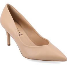 Shoes Journee Collection Wide Width Gabriella Pump Women's Almond Beige Pumps