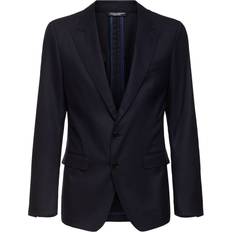 Flonel Blazere Dolce & Gabbana Elegant Herre Uld Jakke Blå