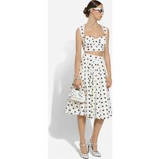 Dolce & Gabbana Tank Tops Dolce & Gabbana Dolce&Gabbana White Polka Dot Tank Top HWZRN Pois Bianc (IT 46)