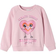 Rosa Sweatshirts Barnkläder Name It Corsage Heart Venus Sweatshirt