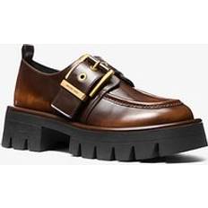 Michael Kors MK Colby Burnished Leather Loafer Brown Michael Kors