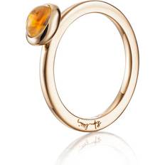 Citriner Smycken Efva Attling Love Bead Citrine Ring Guld 19.00 mm