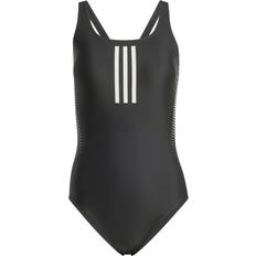 adidas Women's 3-Stripes Rubber Graphic Swimsuit - Black