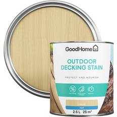 GoodHome Natural Matt Quick Dry Decking Wood Stain - One Size Woodstain 2.5L