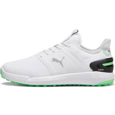 Puma Herren Ignite Elevate Golf Shoe, White-Fluro Green PES Black, 48.5