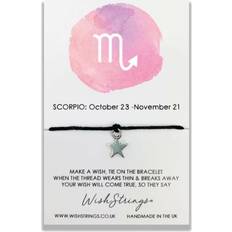 Zodiac Signs Bracelets WishStrings Scorpio zodiac wish string bracelet with lucky charm sentimental gift