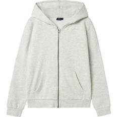 Jungen Cardigans LMTD Sweatjacke 'NLNNIZU' grau 122-128