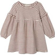 Natur Barneklær Lil'Atelier Birch Rosebrown Thoro Kjole Stripe