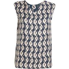 Blåa Blusar 'S Max Mara Timetop printed silk top