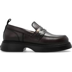 Ganni Loafers Ganni logo-plaque loafers women Recycled Leather/Fabric/Rubber Black