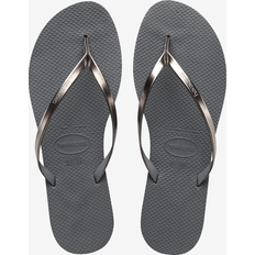 Bruin Slippers Havaianas Metallic - Kleur Grijs