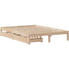 vidaXL Bed Frame With Drawers Without Mattress 135x190 cm Double