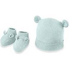 Green Other Sets Children's Clothing Mamas & Papas Knitted Hat And Bootie Set GREEN Up To Month